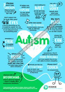 Autism poster for more awareness